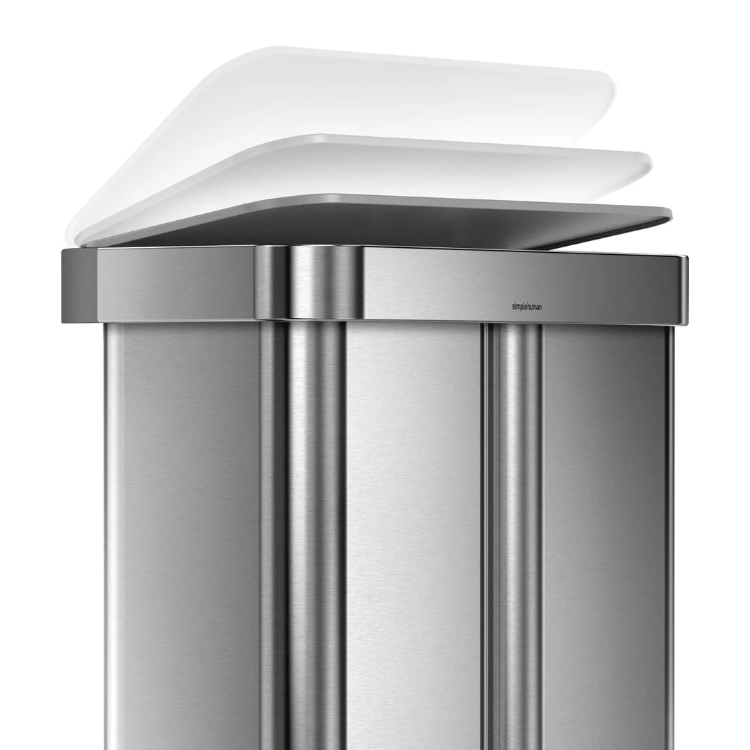 Simplehuman - Poubelle à pédale à double compartiment, 58L