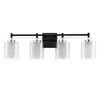 Ruee - Applique murale moderne à 4 lumières pour salle de bain à DEL, Lennon