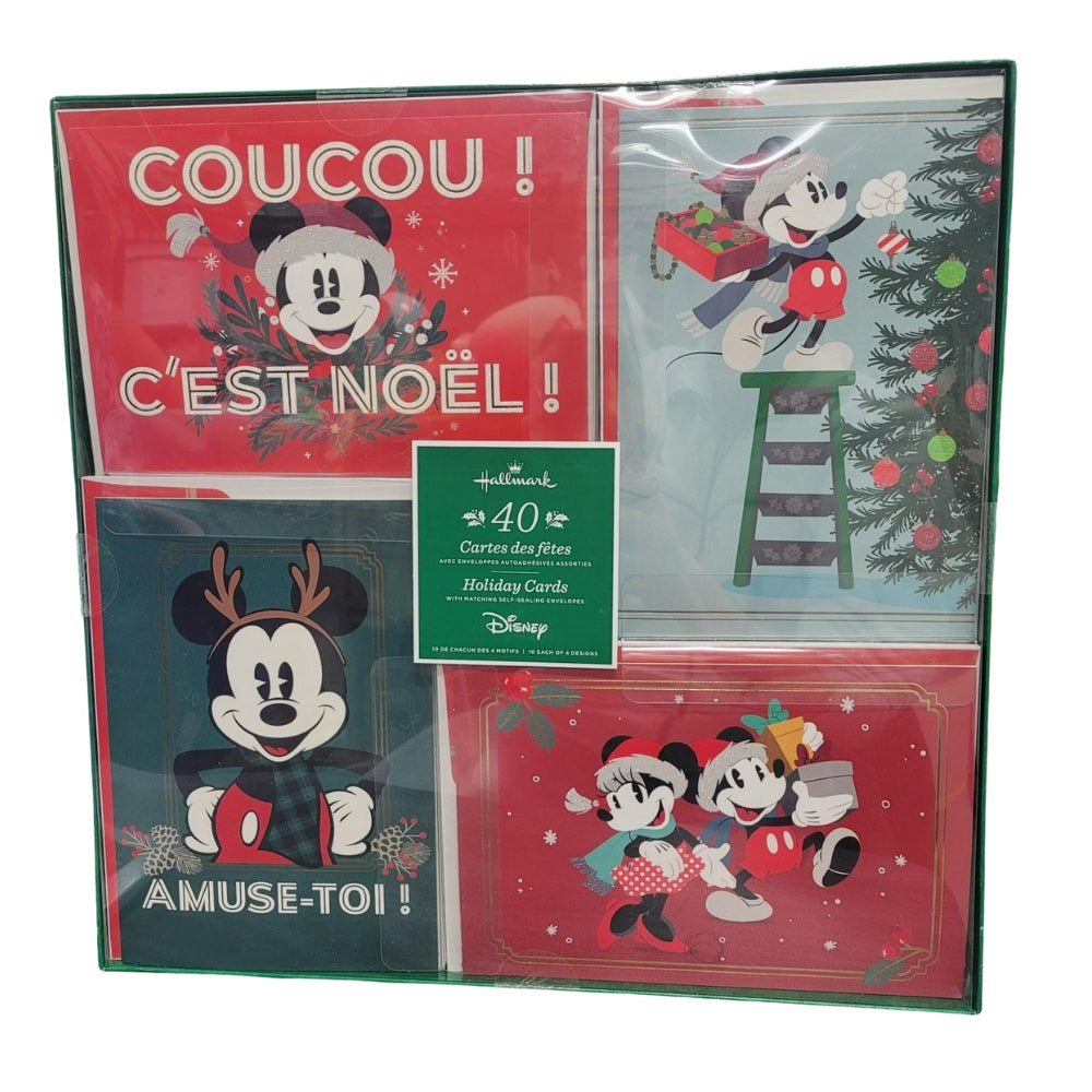 Lot De 8 Cartes De Vœux De Noël Luxueuses - Design Étoile Et Feuillage, Carton Épais 320g/m², Intérieur Avec Message - Boîte Lux Box LBX109