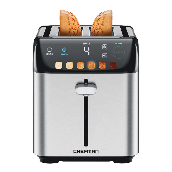 Chefman - Grille-pain numérique à 2 tranches Smart Touch