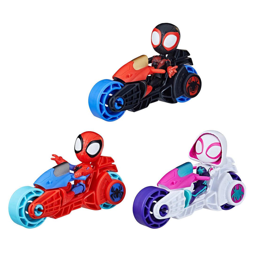 Marvel Spidey and His Amazing Friends, figurine Spidey avec Arachno-bolide, pour enfants à partir de 3 ans Marvel Spidey and His Amazing Friends, figurine Spidey avec Arachno-bolide, pour enfants à partir de 3 ans