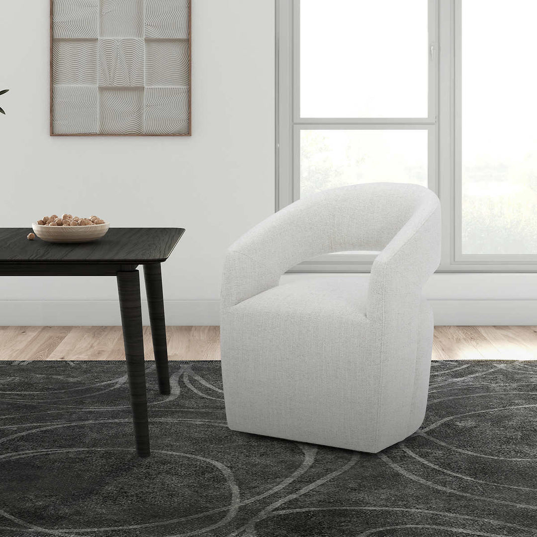 Gilman Creek Kaya Fabric Dining Chair with Casters