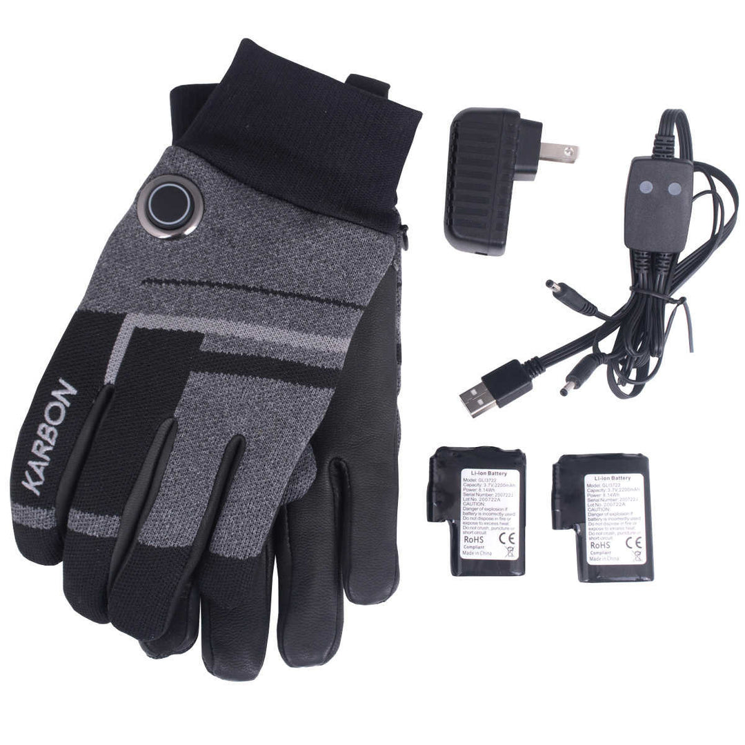 Karbon – Gants chauffants hybrides en tricot 3D