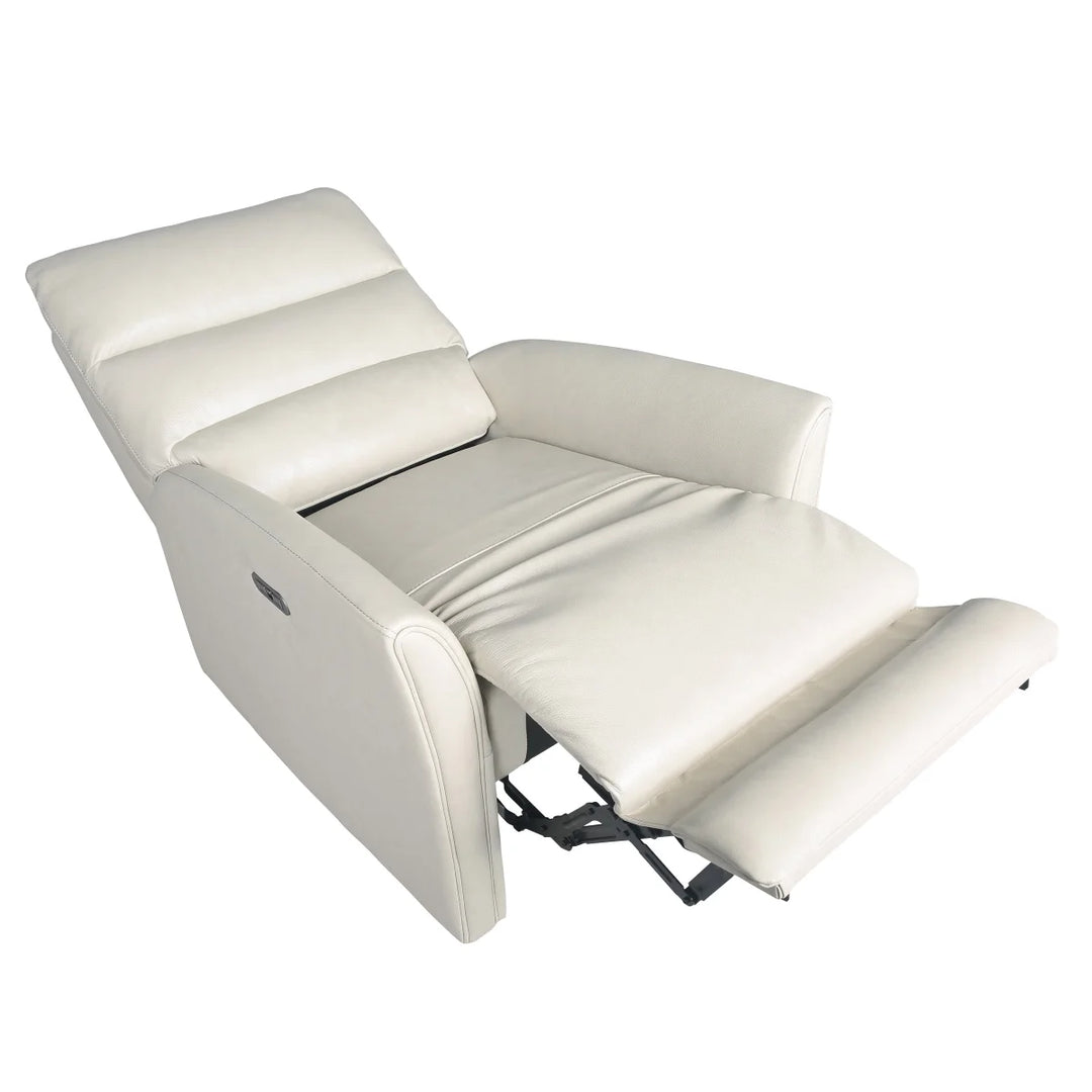 Nice Link - Fauteuil inclinable électrique en cuir pleine fleur