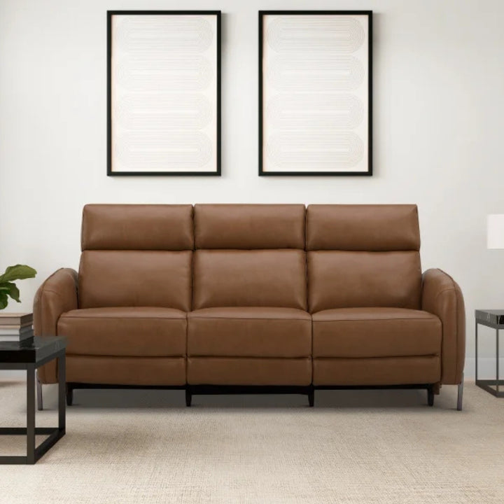 Gilman Creek - Full-grain leather sofa with motorized recline