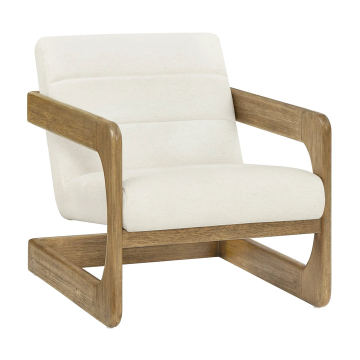 Thomasville – Fauteuil d’appoint en tissu avec base en bois
