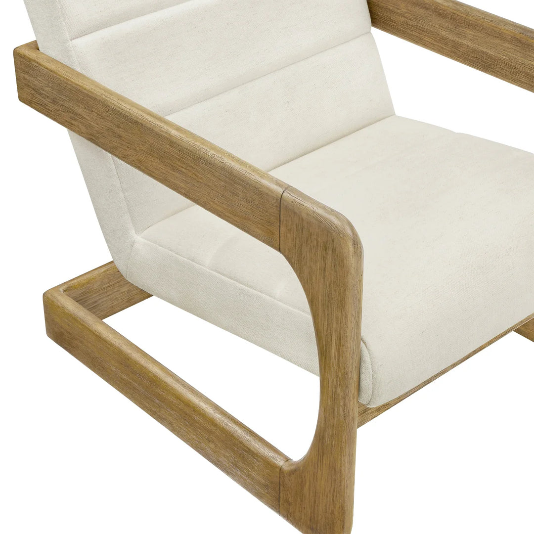Thomasville – Fauteuil d’appoint en tissu avec base en bois