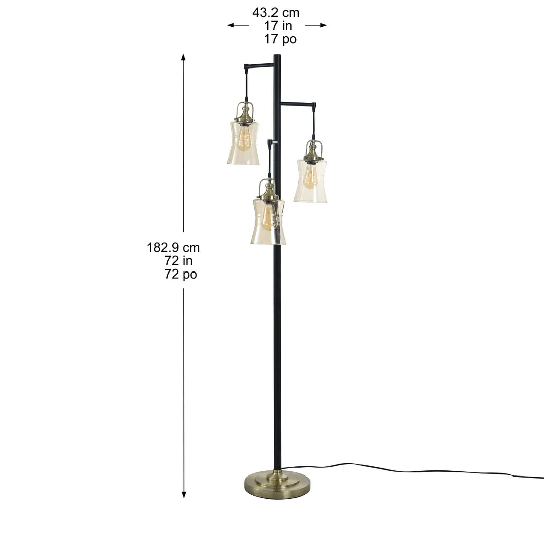 Stylecraft 3-Light Floor Lamp