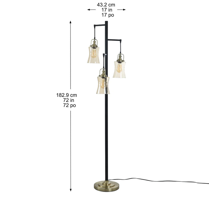 Stylecraft 3-Light Floor Lamp
