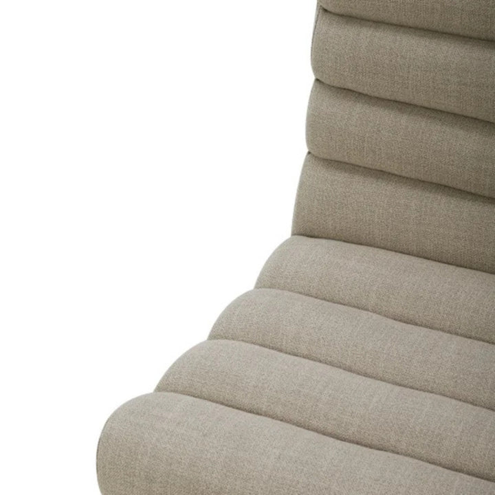 Aiden & Ivy - Chaise en tissu sans accoudoir avec roulettes pour salle à manger