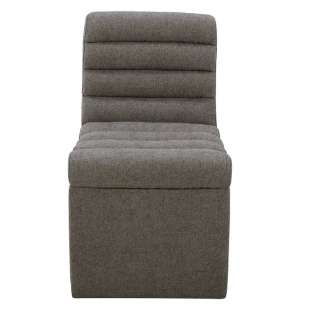 Aiden & Ivy - Chaise en tissu sans accoudoir avec roulettes pour salle à manger