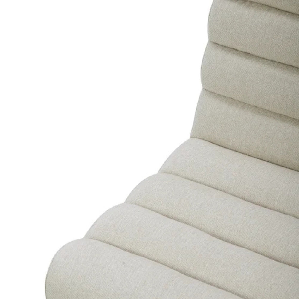 Aiden & Ivy - Chaise en tissu sans accoudoir avec roulettes pour salle à manger