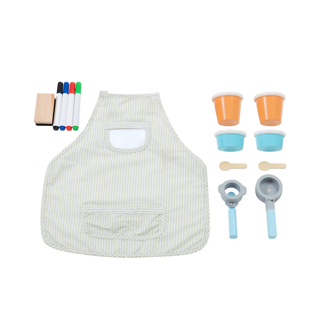 Teamson - Chariot à glaces en bois sur roues