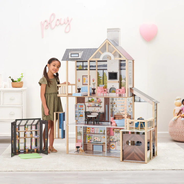 KidKraft - Maison de poupées et serre de la villa Lakeview