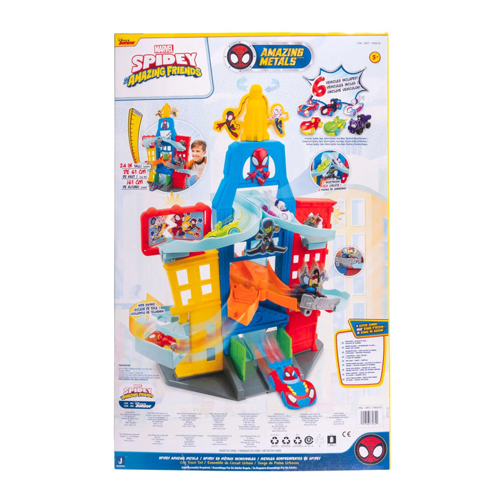 Marvel - Coffret de 6 véhicules Spidey Amazing Metals City Track