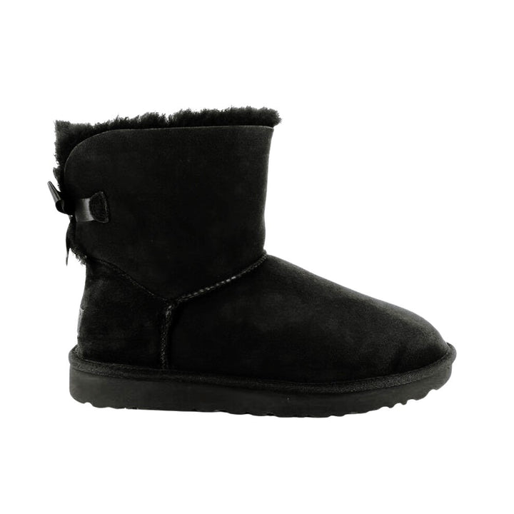 UGG - Bottes en Cuir Mini Bailey Bow II pour femme