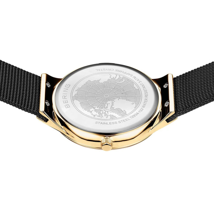 Bering Black Mother of Pearl Watch 12934-132
