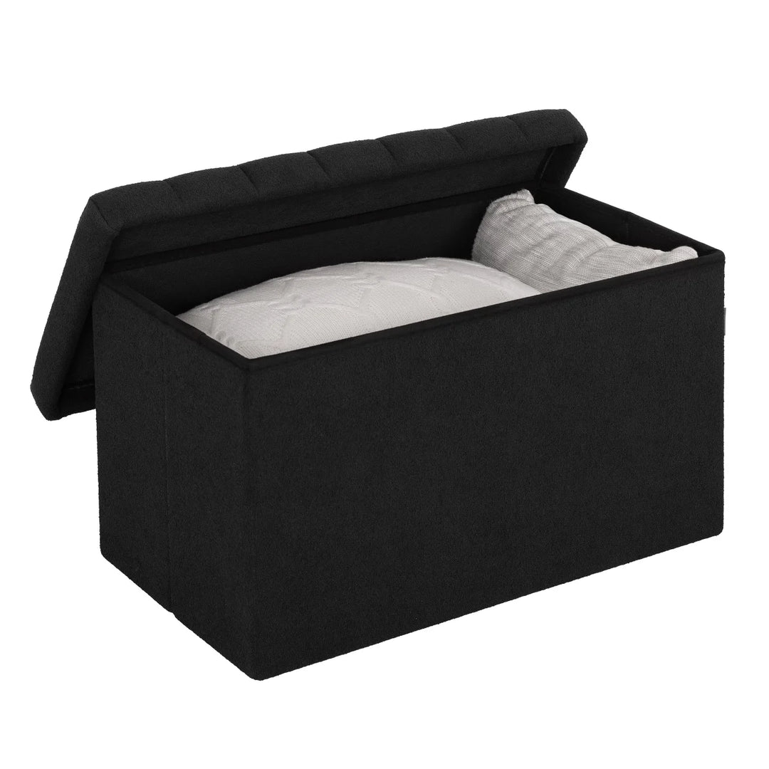 Seville Classics - Coffre d'Ottomane pliable Boucle