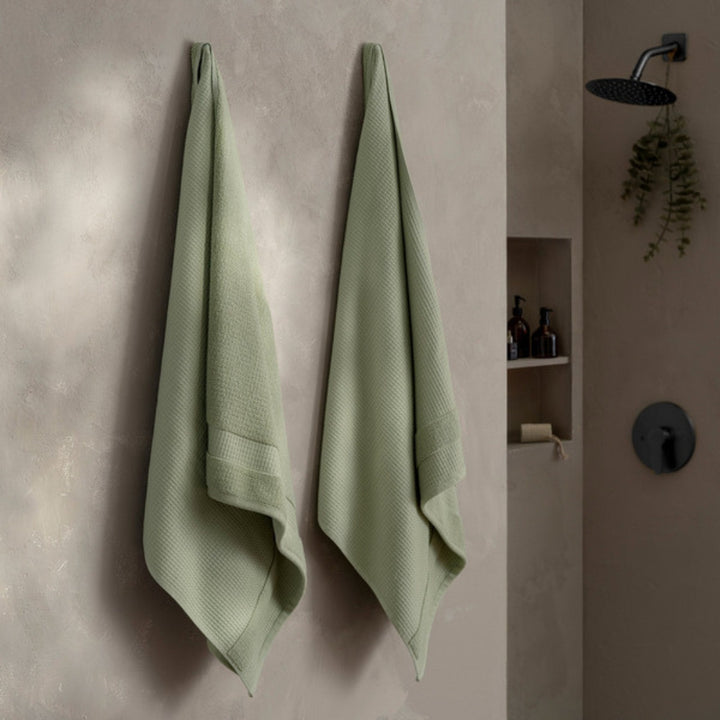 Welhome – Serviette de bain texture gaufrée