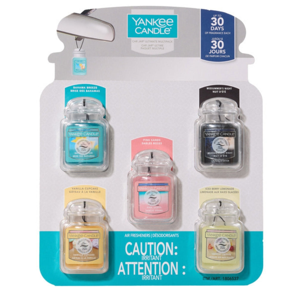 Yankee Candle - Désodorisant d'Air Ultime pour voiture, paquet de 5
