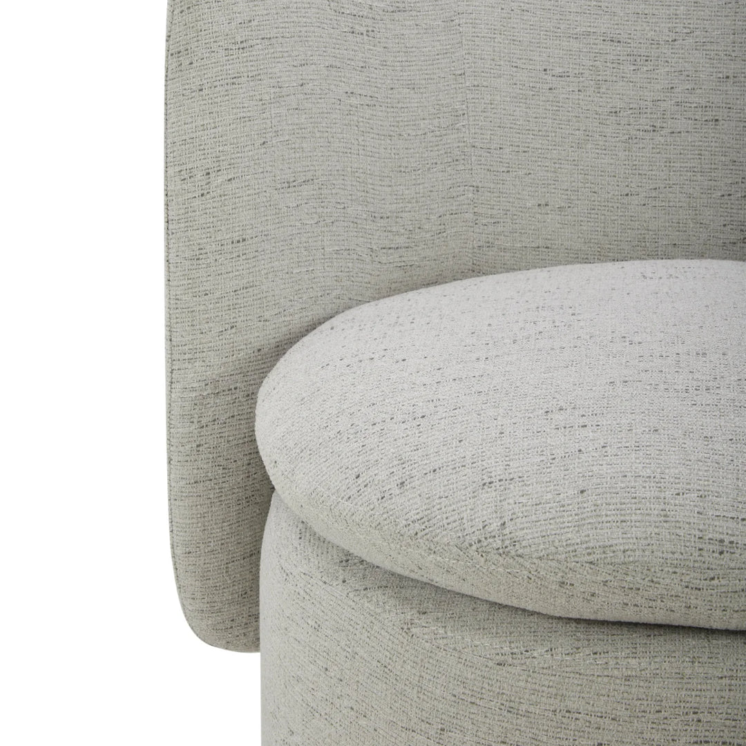 Aiden & Ivy - Chaise de salle à manger pivotante en tissu