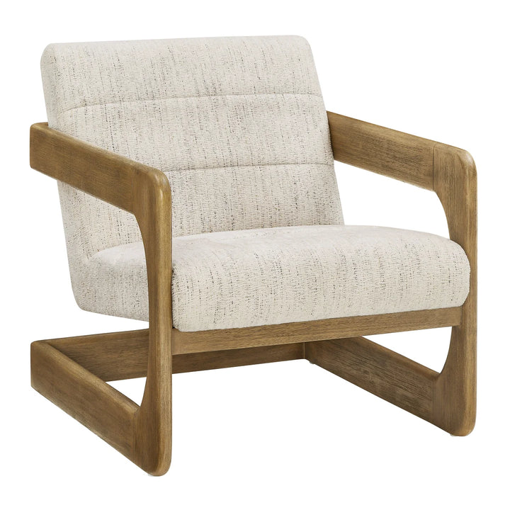 Thomasville – Fauteuil d’appoint en tissu avec base en bois