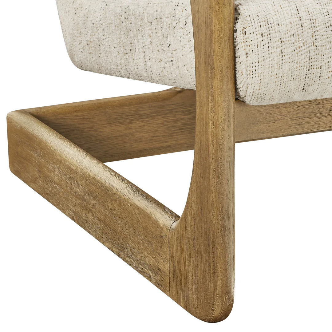 Thomasville – Fauteuil d’appoint en tissu avec base en bois