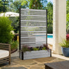 Florence - 6 ft screen set with planter box, 1 panel