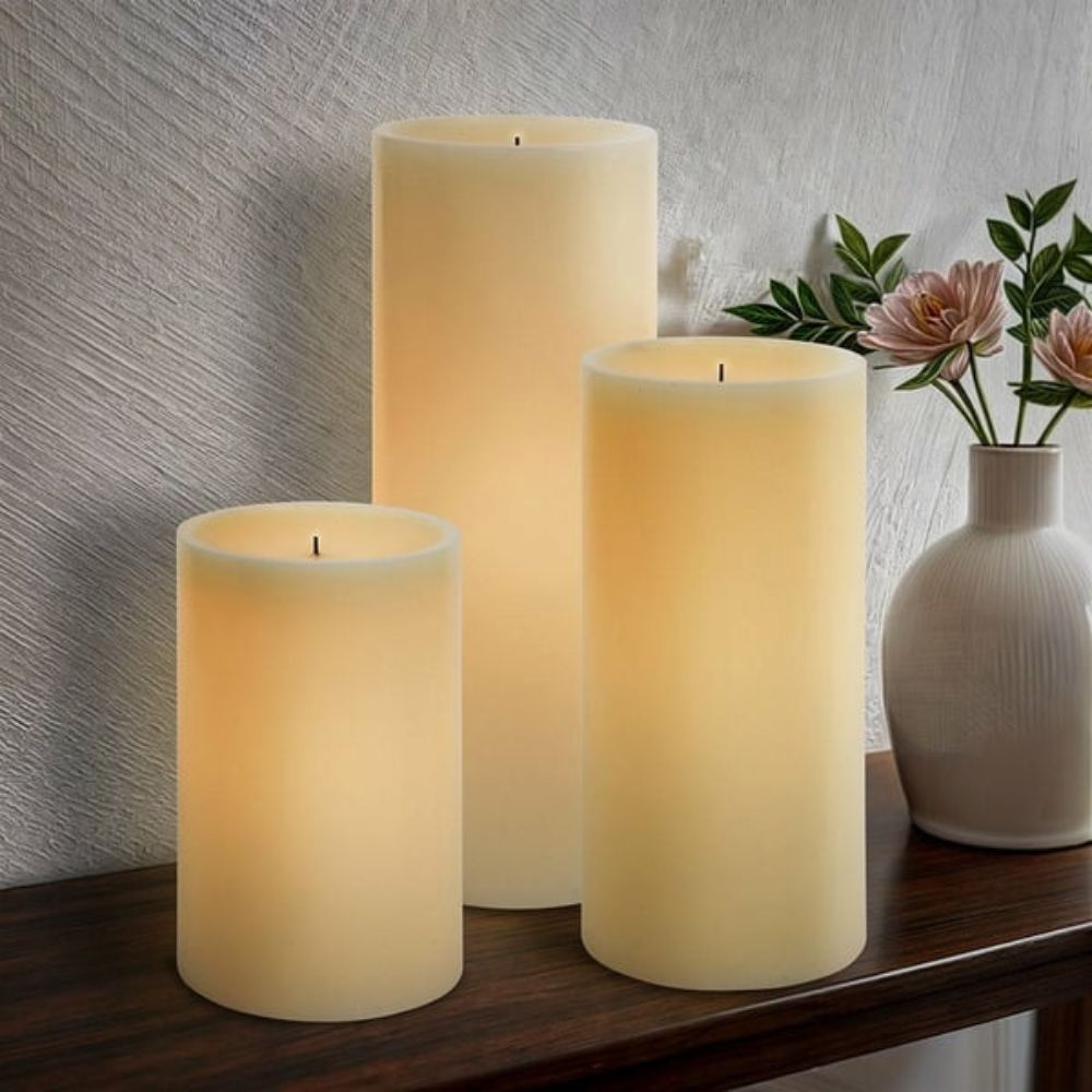 Glow Wick LED Color-Changing Wax Candle with Remote