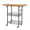 Trinity - Chariot de cuisine extensible en bambou Pro Storage