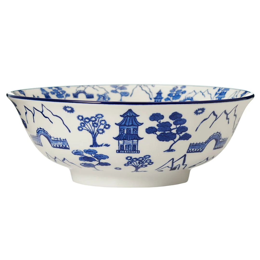 Maison Neuve 8-Piece Porcelain Bowl Set with Chopsticks