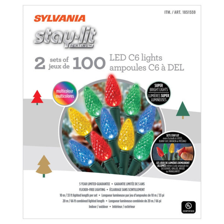 Sylvania - Ampoules C6 à DELStay-lit - 2 jeux de 100