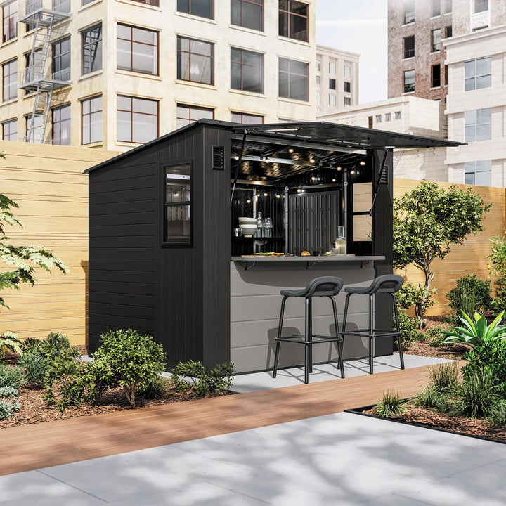 Suncast - Remise de rangement et de divertissement Cabana de 8 pi x 7 pi