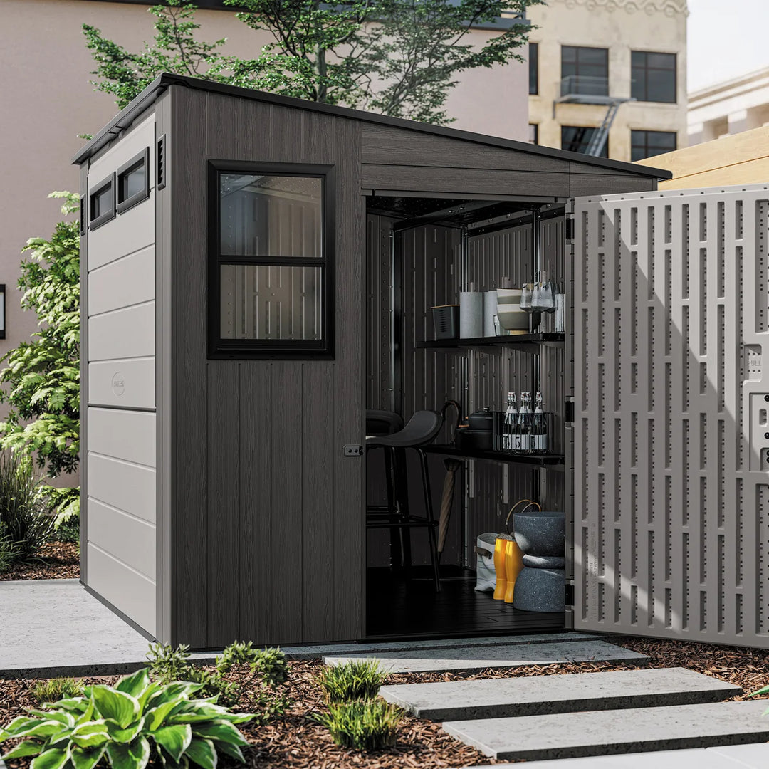Suncast - Remise de rangement et de divertissement Cabana de 8 pi x 7 pi