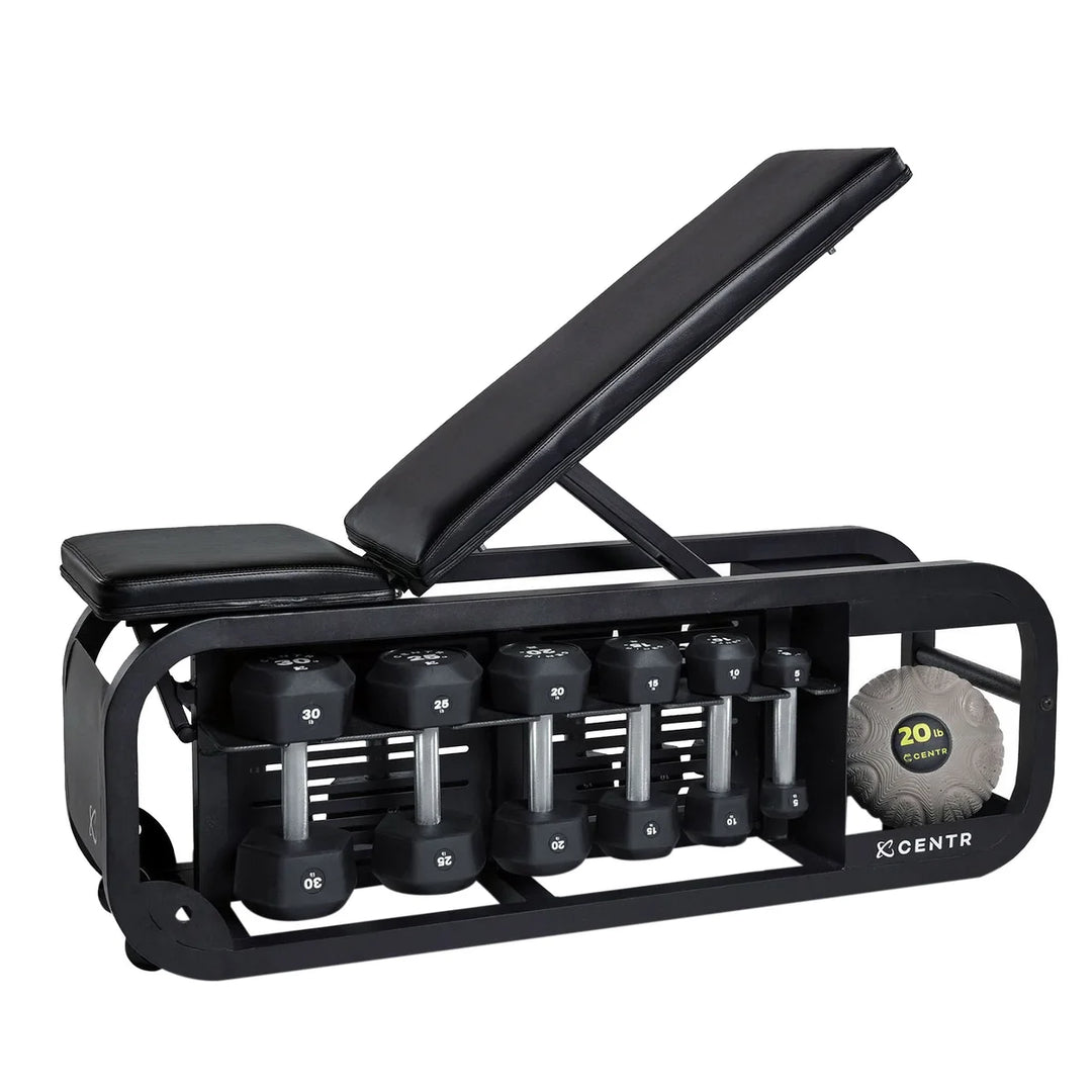 Centr - Banc Fusion avec rangement d’haltères et adhésion