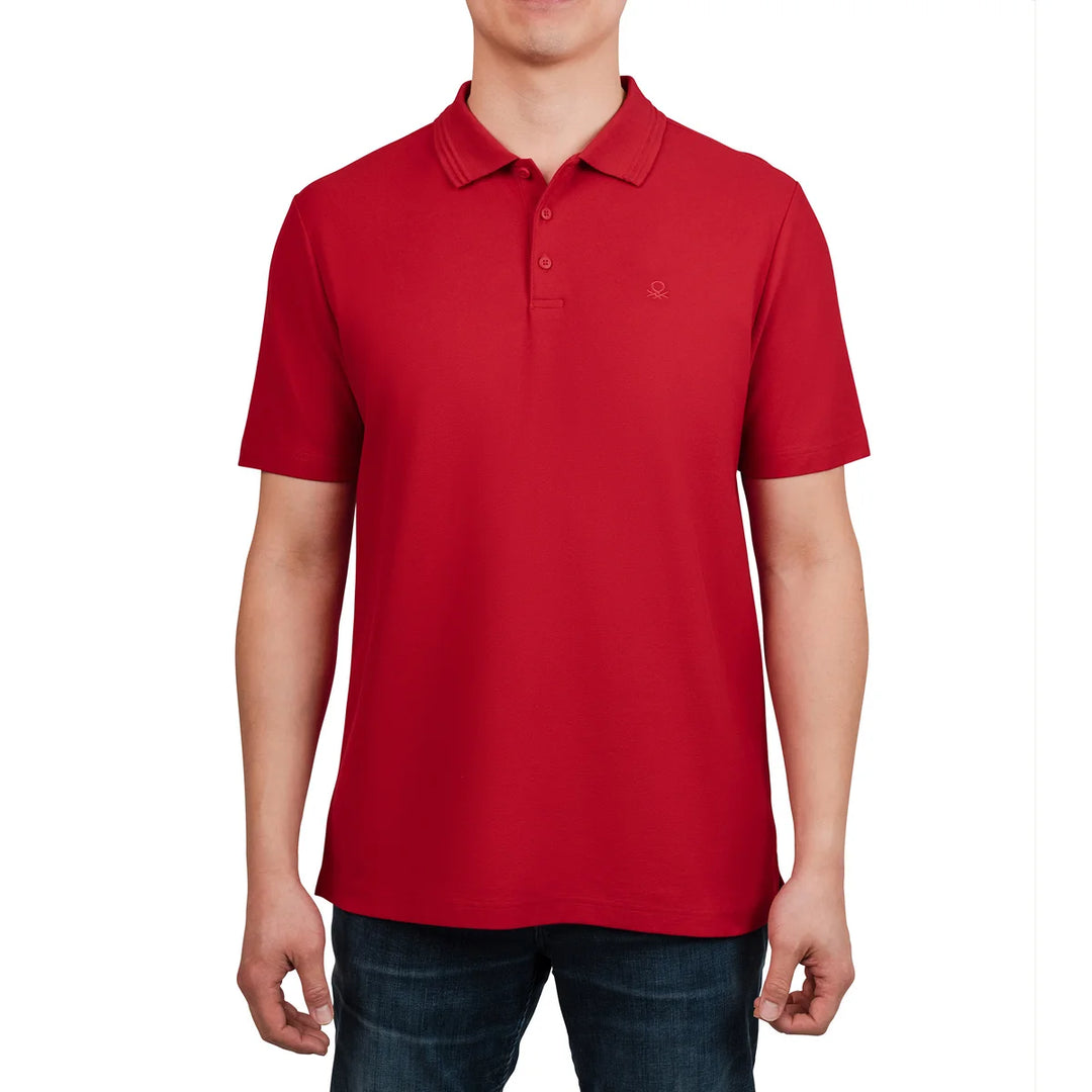 Benetton - Polo à manches courtes en tissu piqué