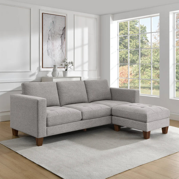 Thomasville - Fabric sofa with ottoman