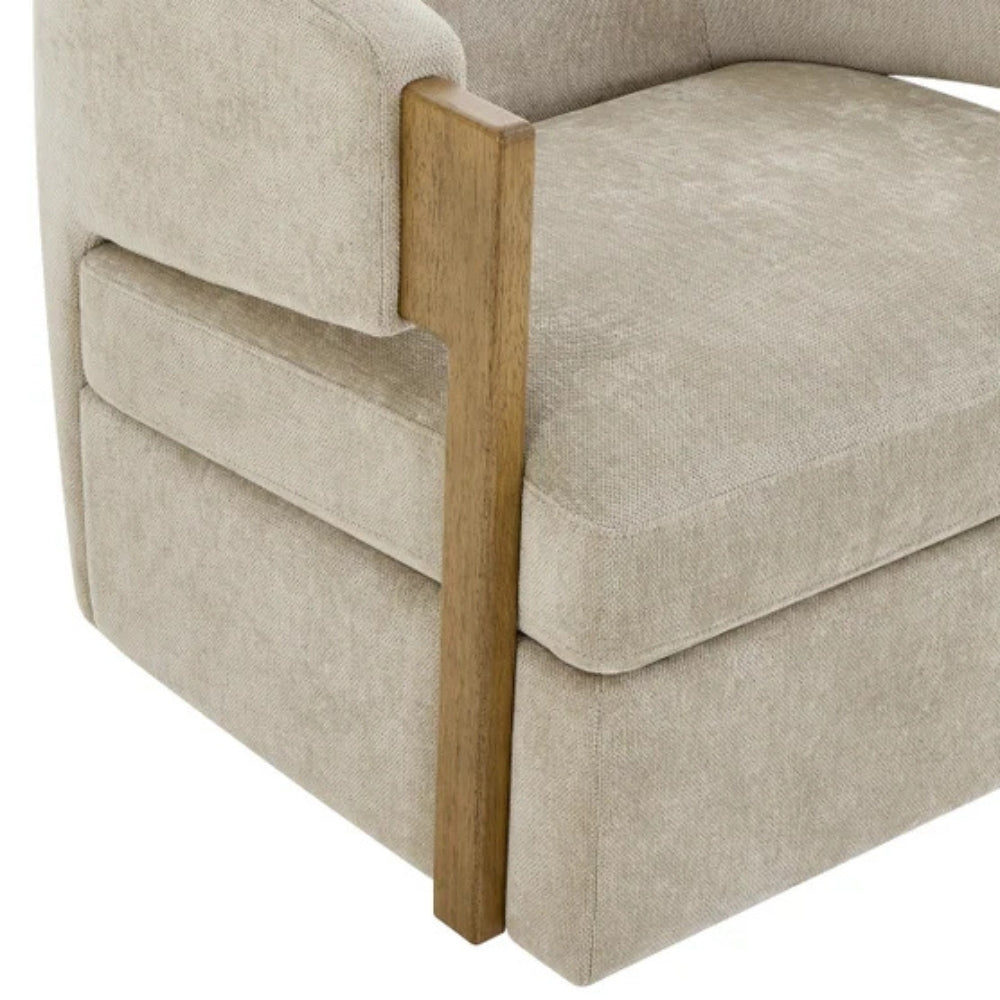 Thomasville – Fauteuil pivotant en tissu