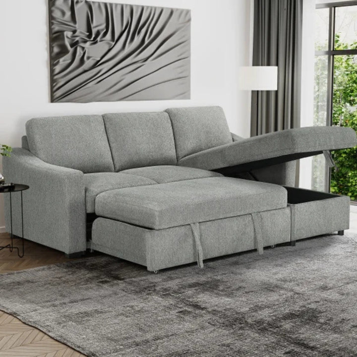 Ramona - Reversible sectional with pull-out bed and storage