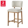 Aiden & Ivy - Tate Fabric Bar Stools, Pack of 2