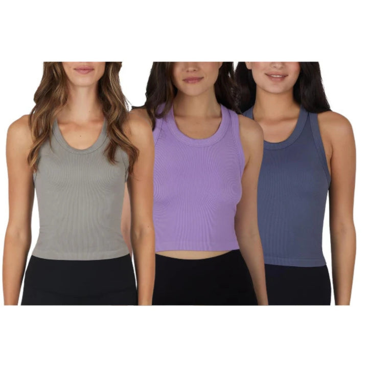 Reflex - Débardeurs côtelés sans coutures, paquet de 3