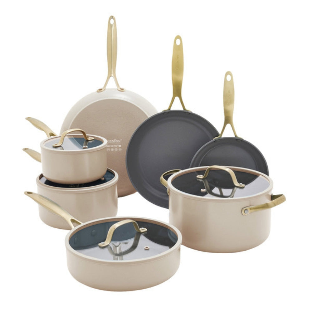 GreenPan - Batterie de cuisine en céramique antiadhésive Jewel, 11 pièces