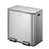 EKO - Stainless steel trash can with two compartments