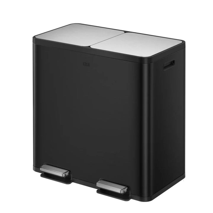 EKO - Stainless steel trash can with two compartments