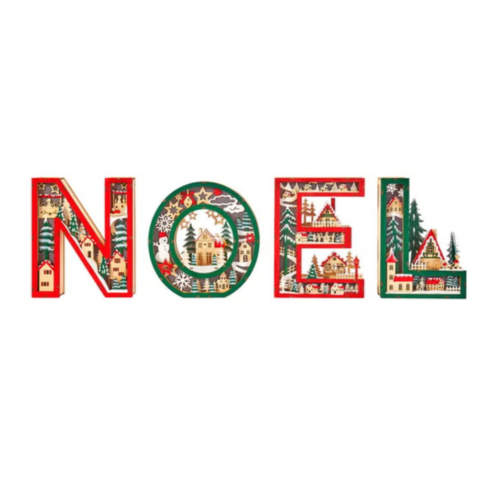 Lettres en bois de Noël
