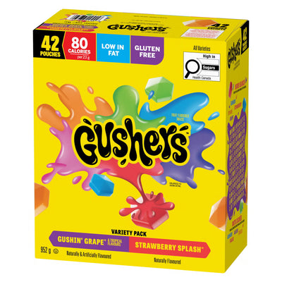 Gushers - Bonbons aux fruits tropicaux et à la fraise, 42 × 22 g