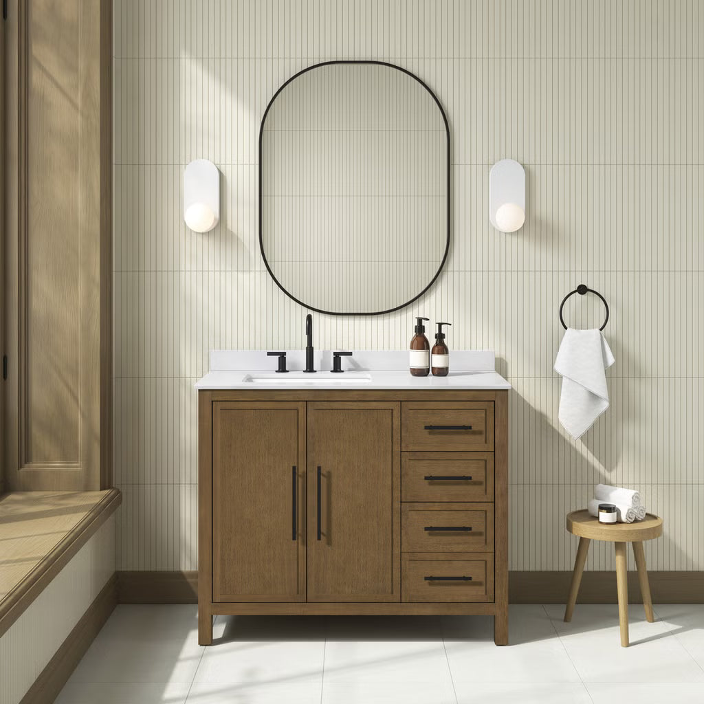 OVE Decors - Meuble-lavabo Eliot 42 po avec comptoir en quartz