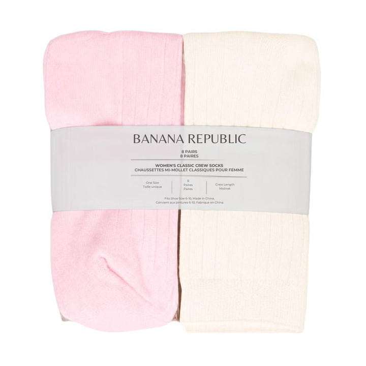 Banana Republic - Chaussettes mi-mollet classiques, 8 paires