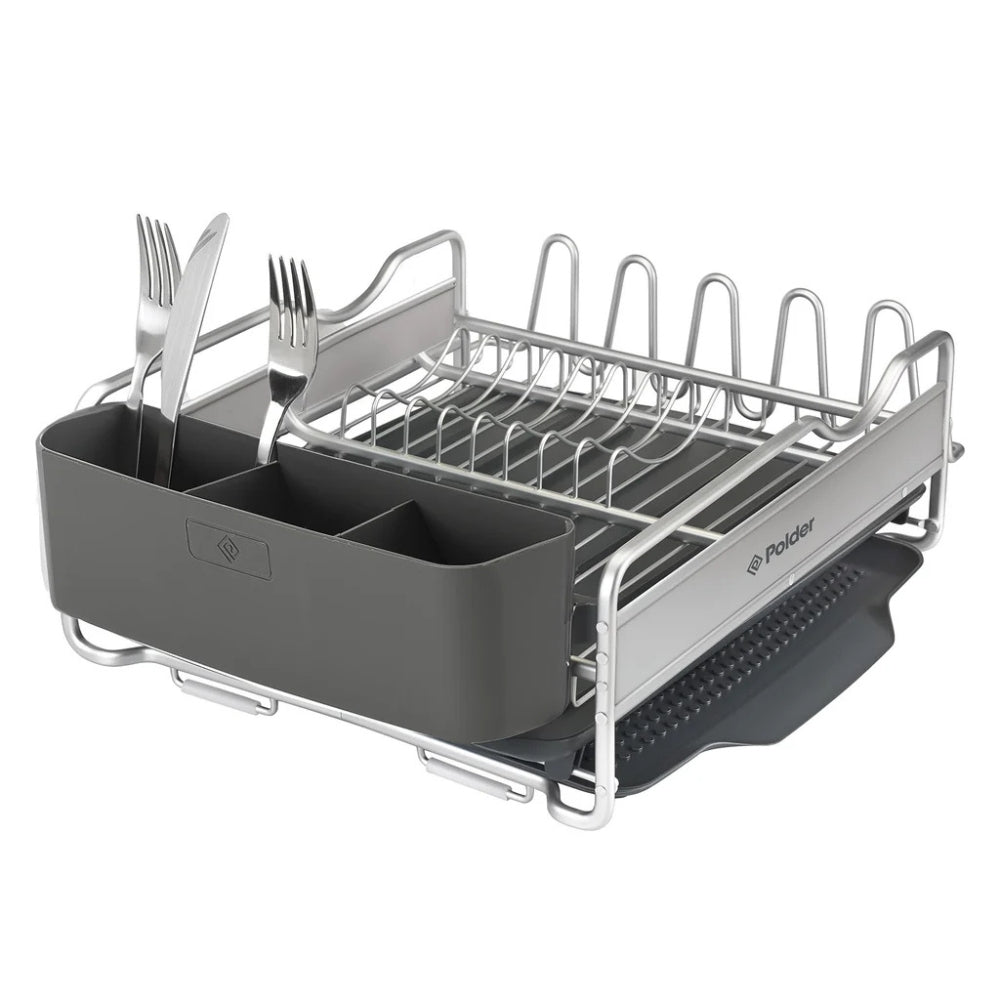 Polder - Égouttoir à vaisselle en aluminium, 4 pièces
