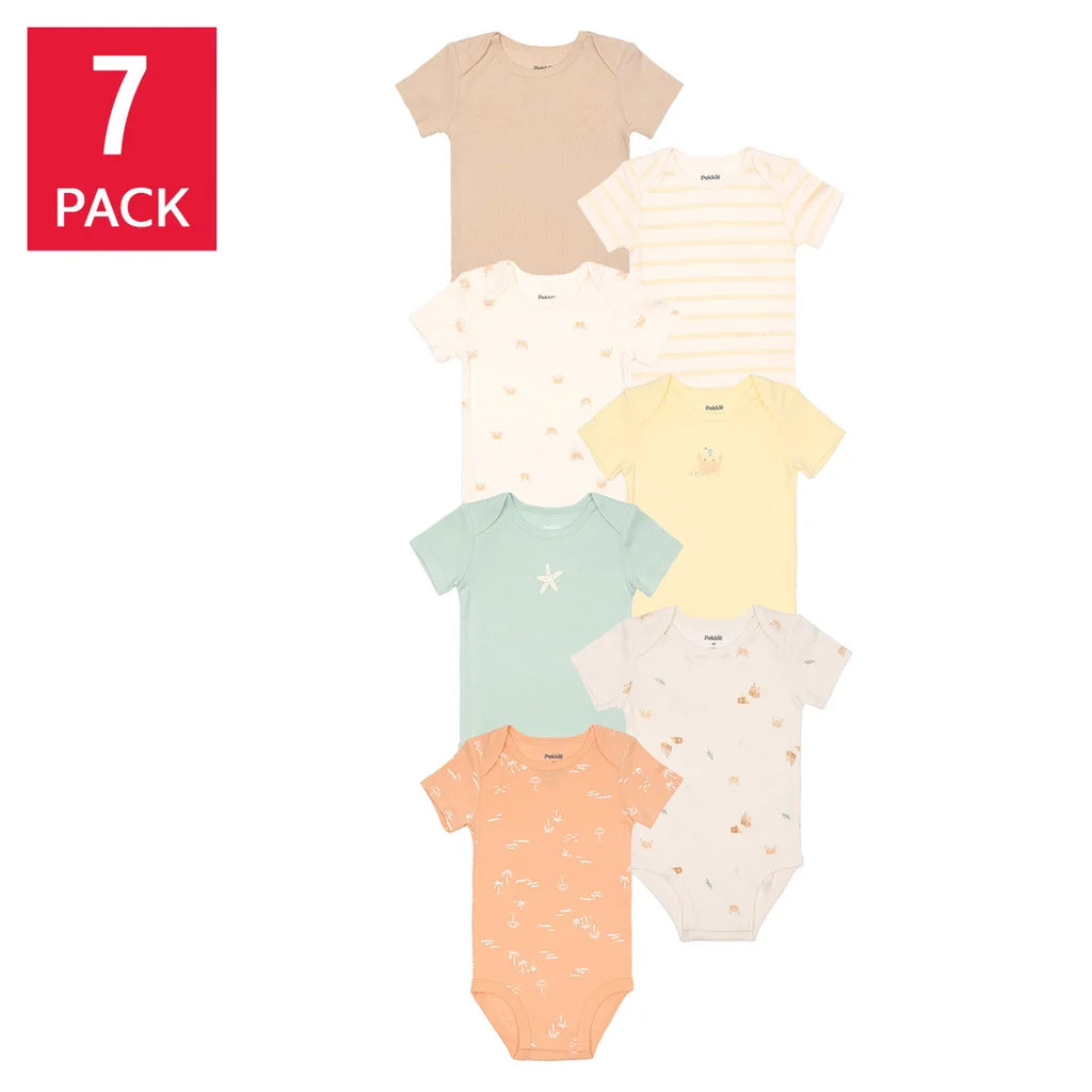 Pekkle - Cache-couches pour bébé à manches courtes, paquet de 7